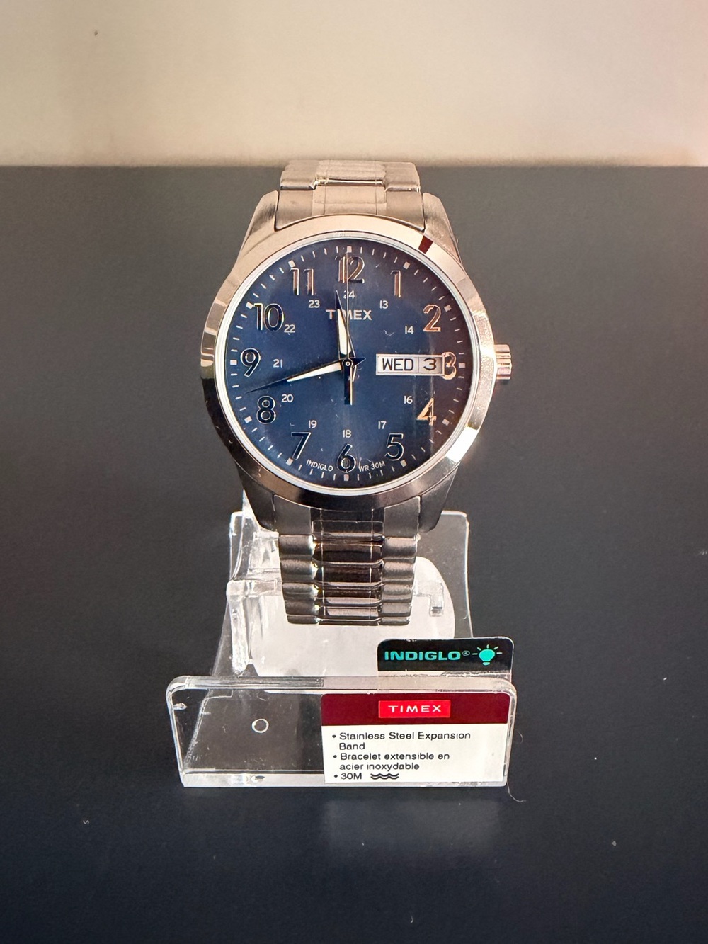 Men’s Timex Expansion Band Watch - Silver/Blue